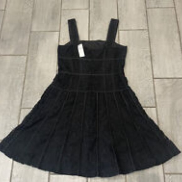 NWT Ann Taylor Black Lace Overlay Corset Look A-Line Dress Women's size 10 - Picture 4 of 16